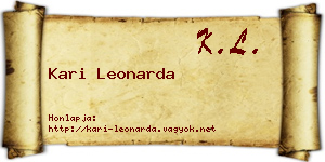 Kari Leonarda névjegykártya